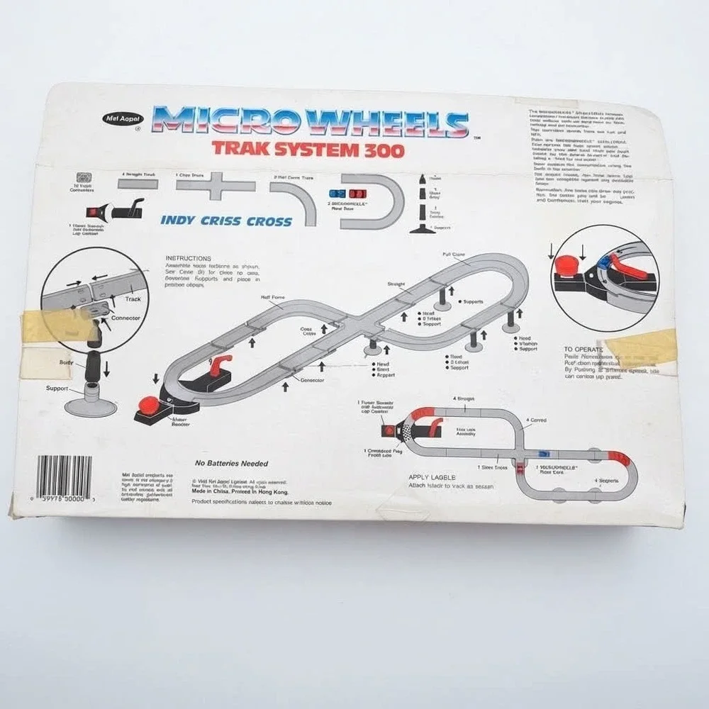Vtg 1988 Mel Appel Micro Wheels Trak System 300 Indy Criss Cross Track Set Box